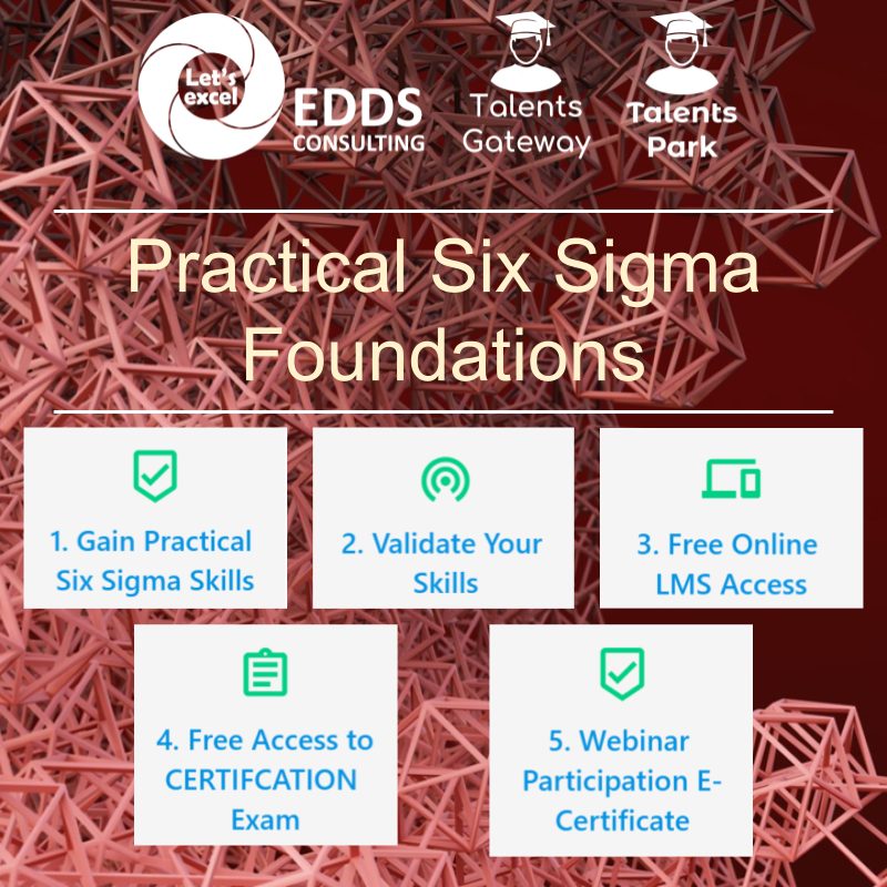 WEBINAR Practical Six Sigma Foundations Certification Course EDDS