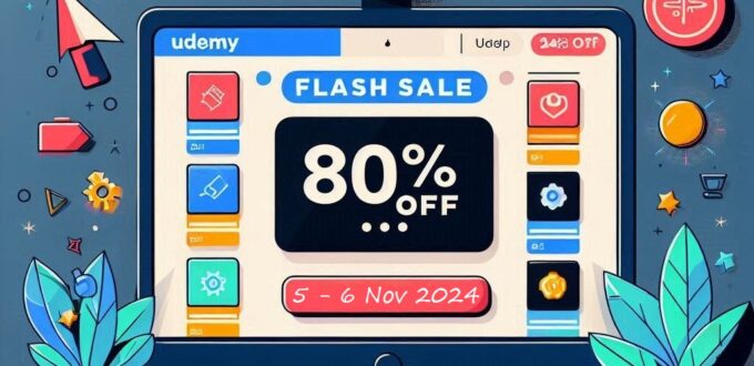 24 hour flash sale on Udemy Courses 80% Off